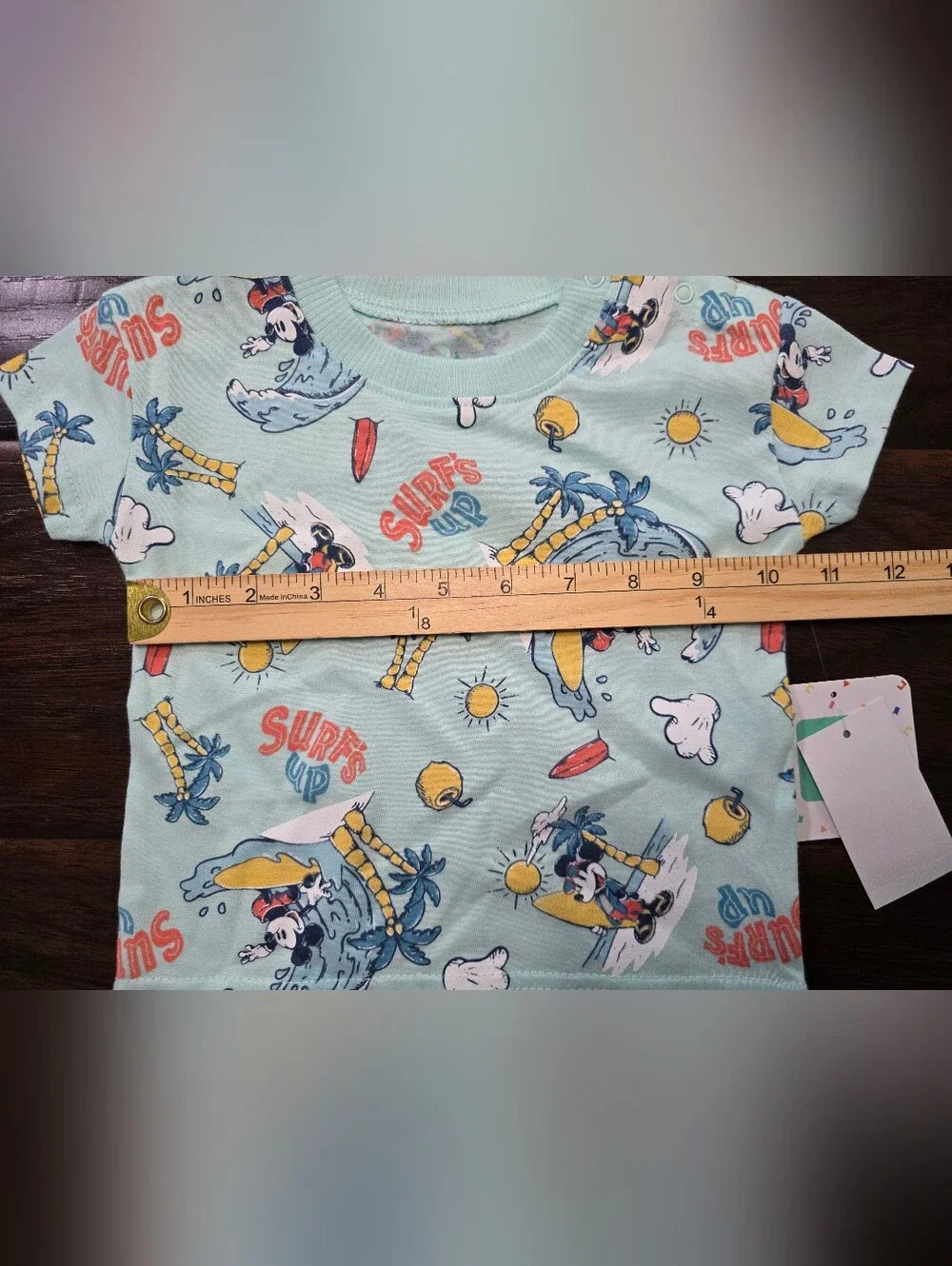 NWT Disney Mickey Mouse Surf Pajama Set Boys 3-6 Months